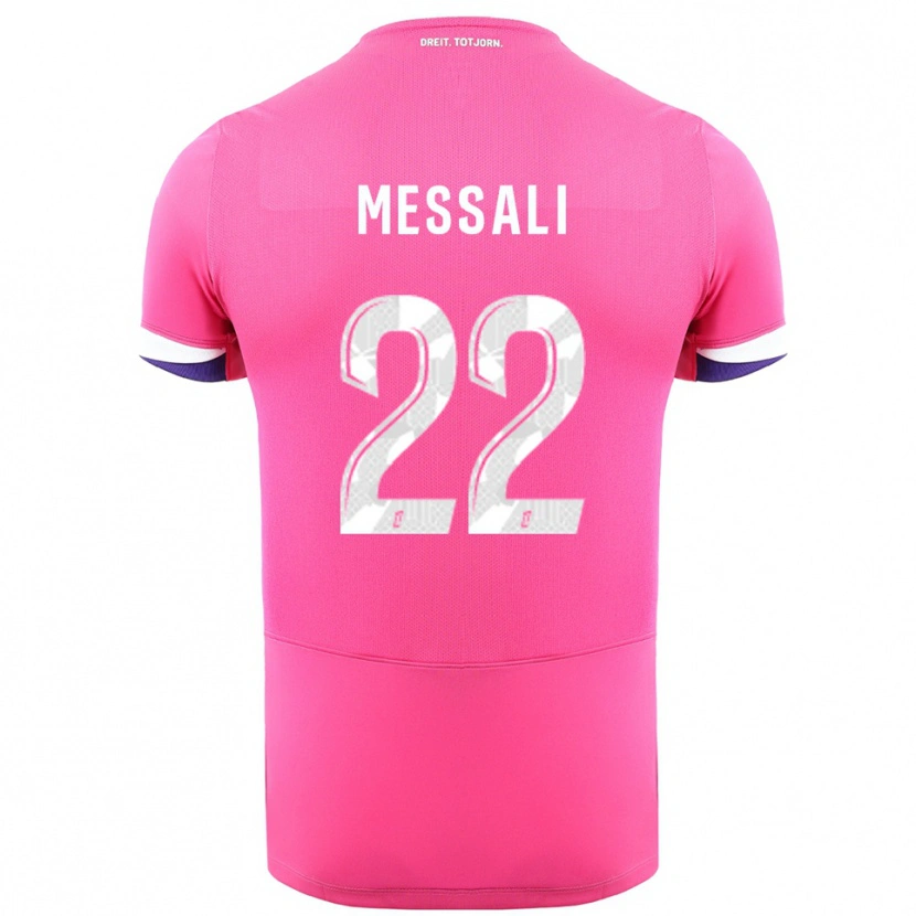 Danxen Men Rafik Messali #22 Pink White Away Jersey 2025/26 T-Shirt