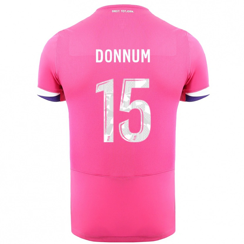 Danxen Men Aron Dønnum #15 Pink White Away Jersey 2025/26 T-Shirt