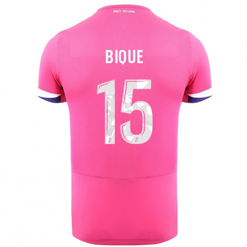Danxen Men Darren Bique #15 Pink White Away Jersey 2025/26 T-Shirt