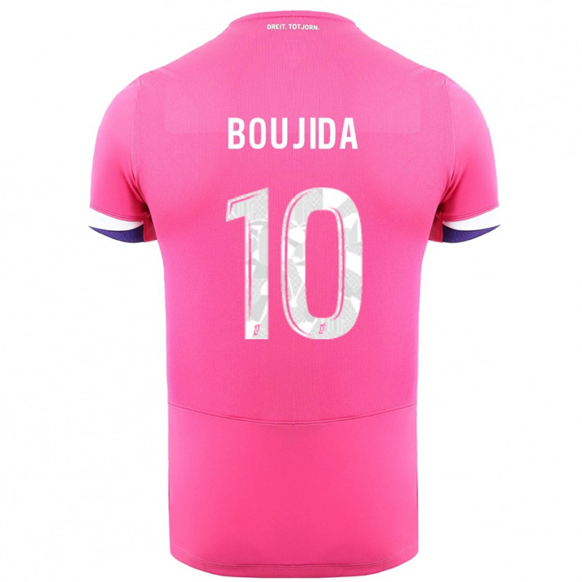 Danxen Men Hamza Boujida #10 Pink White Away Jersey 2025/26 T-Shirt