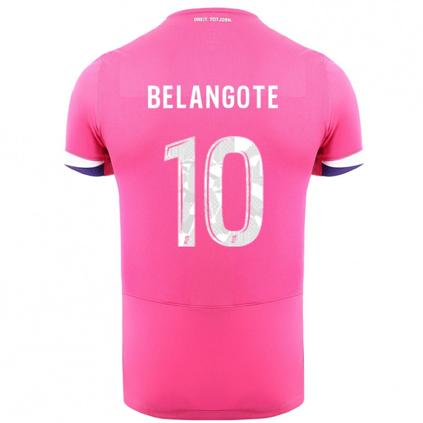 Danxen Men Aël Belangote #10 Pink White Away Jersey 2025/26 T-Shirt