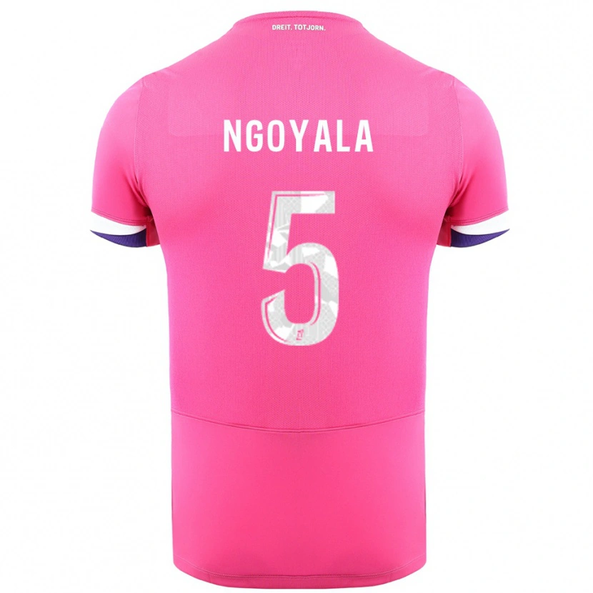 Danxen Men Frédéric Efuele Ngoyala #5 Pink White Away Jersey 2025/26 T-Shirt