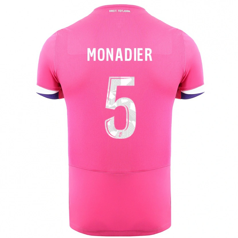 Danxen Men Pauline Monadier #5 Pink White Away Jersey 2025/26 T-Shirt