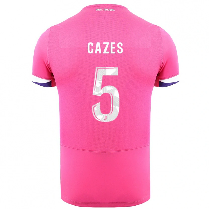 Danxen Men Manon Cazes #5 Pink White Away Jersey 2025/26 T-Shirt