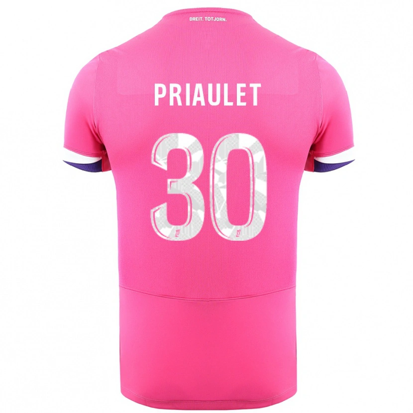 Danxen Men Anaïs Priaulet #30 Pink White Away Jersey 2025/26 T-Shirt