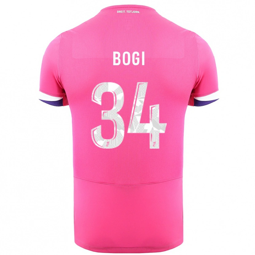 Danxen Men Fiona Bogi #34 Pink White Away Jersey 2025/26 T-Shirt