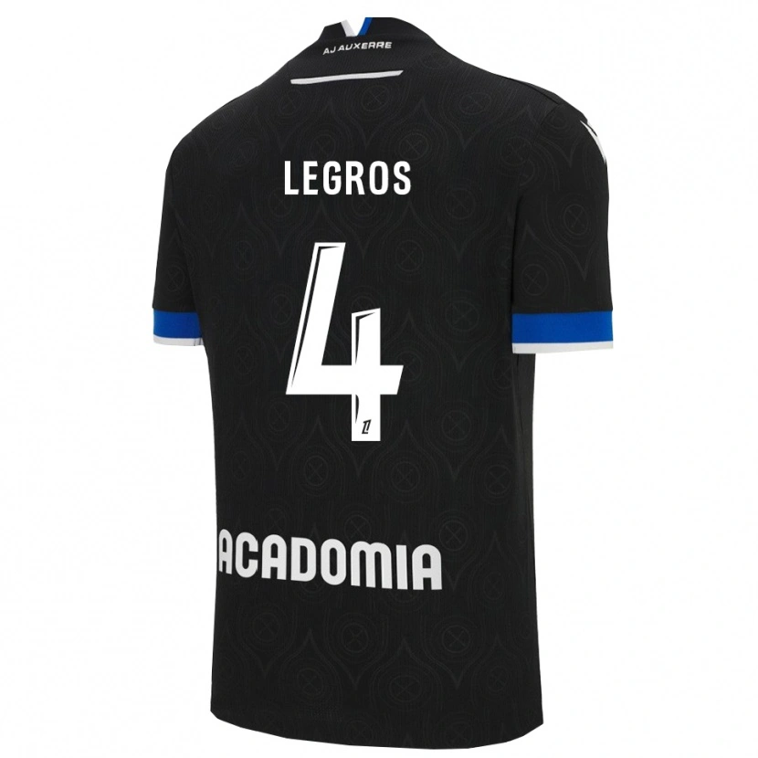 Danxen Men Elikya Legros #4 Black White Away Jersey 2025/26 T-Shirt