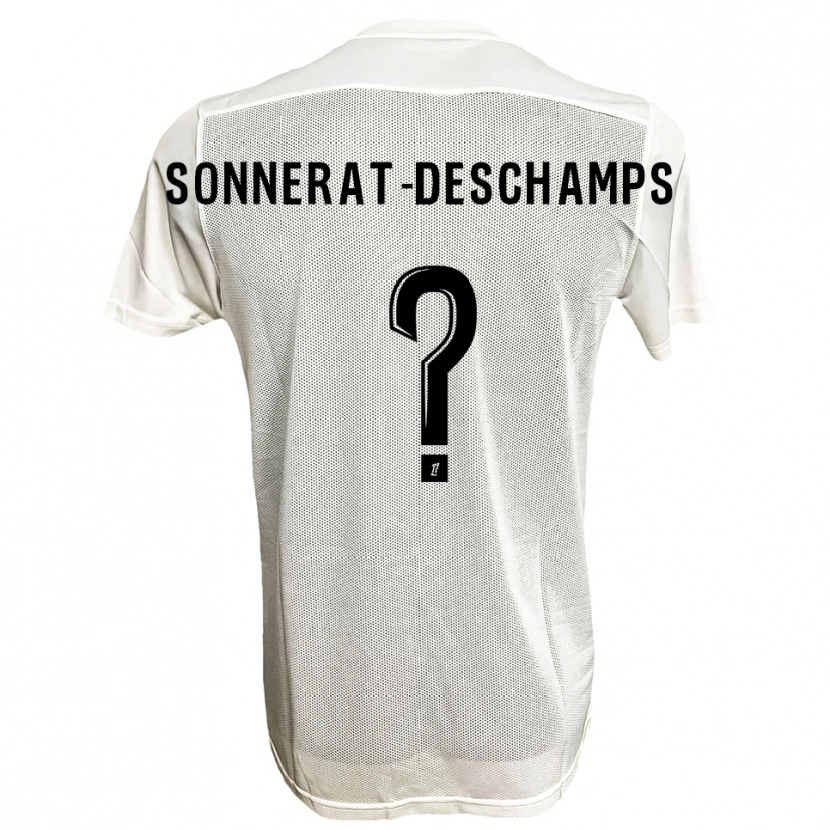 Danxen Men Nattio Sonnerat-Deschamps #0 Black White Away Jersey 2025/26 T-Shirt