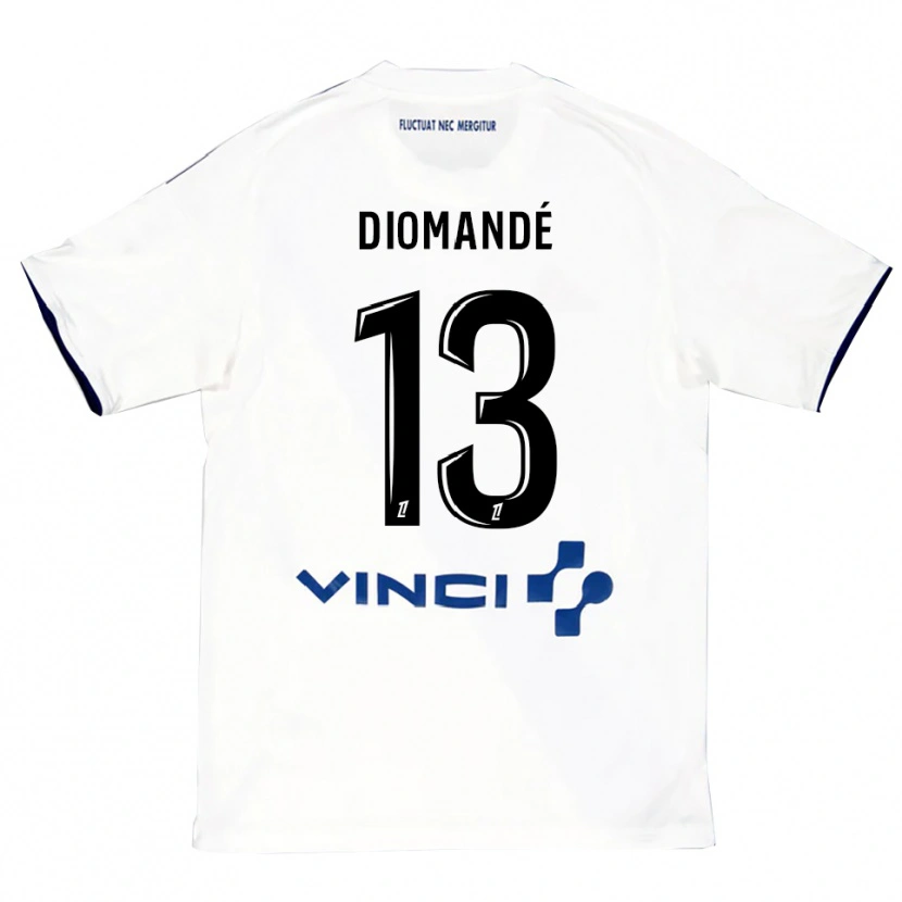 Danxen Men Vassancy Diomandé #13 White Blue Away Jersey 2025/26 T-Shirt