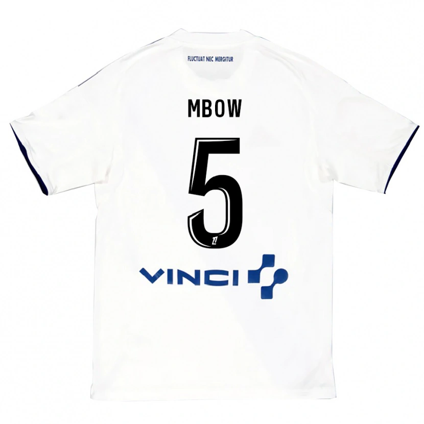 Danxen Men Moustapha Mbow #5 White Blue Away Jersey 2025/26 T-Shirt