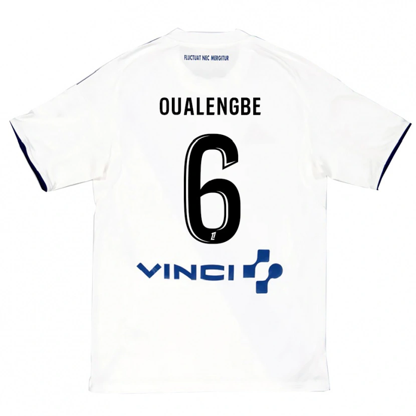 Danxen Men Gabriel Oualengbe #6 White Blue Away Jersey 2025/26 T-Shirt
