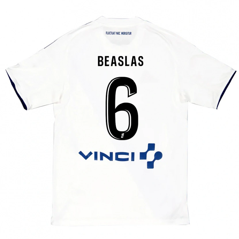 Danxen Men Matéo Beaslas #6 White Blue Away Jersey 2025/26 T-Shirt