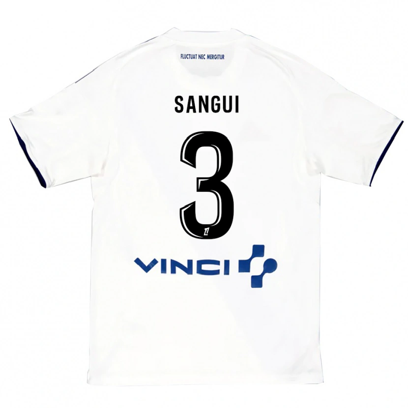 Danxen Men Nhoa Sangui #3 White Blue Away Jersey 2025/26 T-Shirt
