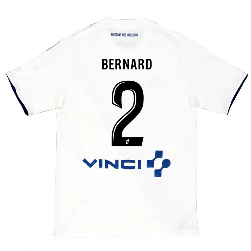 Danxen Men Sacha Bernard #2 White Blue Away Jersey 2025/26 T-Shirt