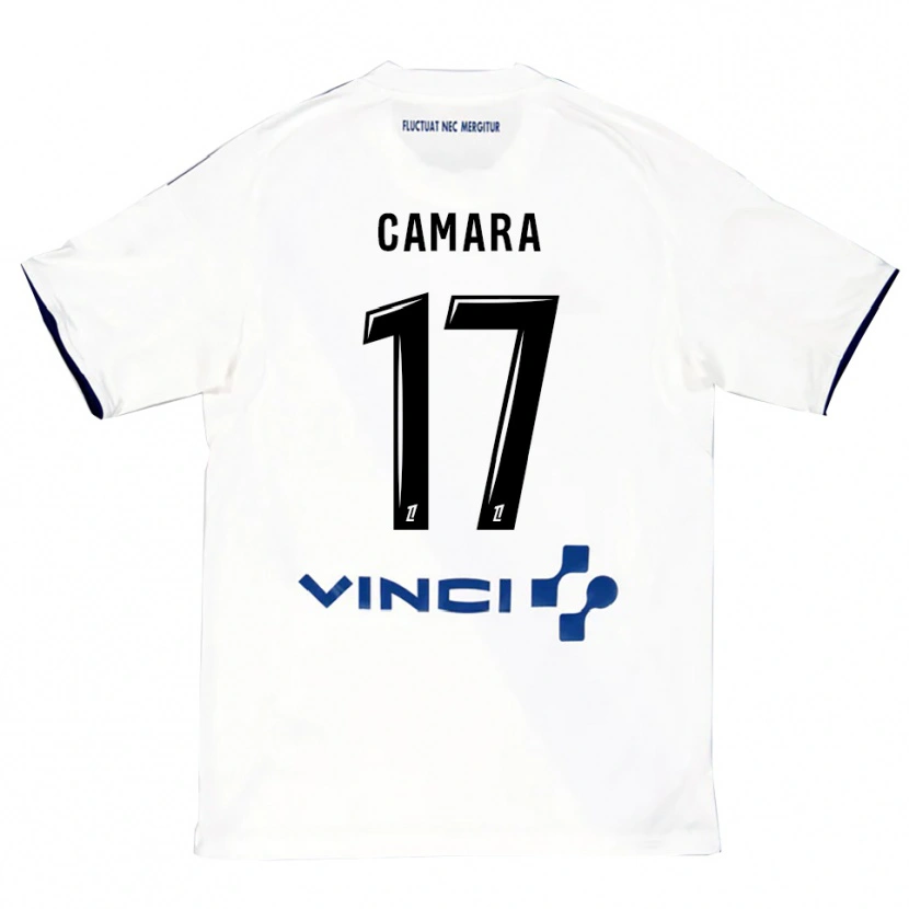 Danxen Men Adama Camara #17 White Blue Away Jersey 2025/26 T-Shirt