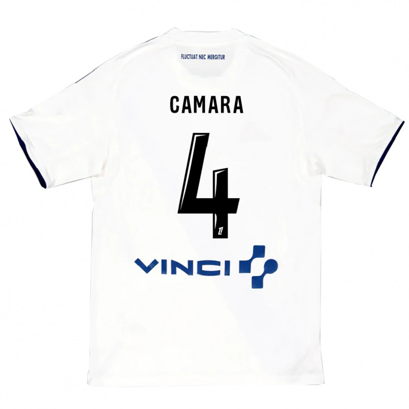Danxen Men Alseny Camara #4 White Blue Away Jersey 2025/26 T-Shirt