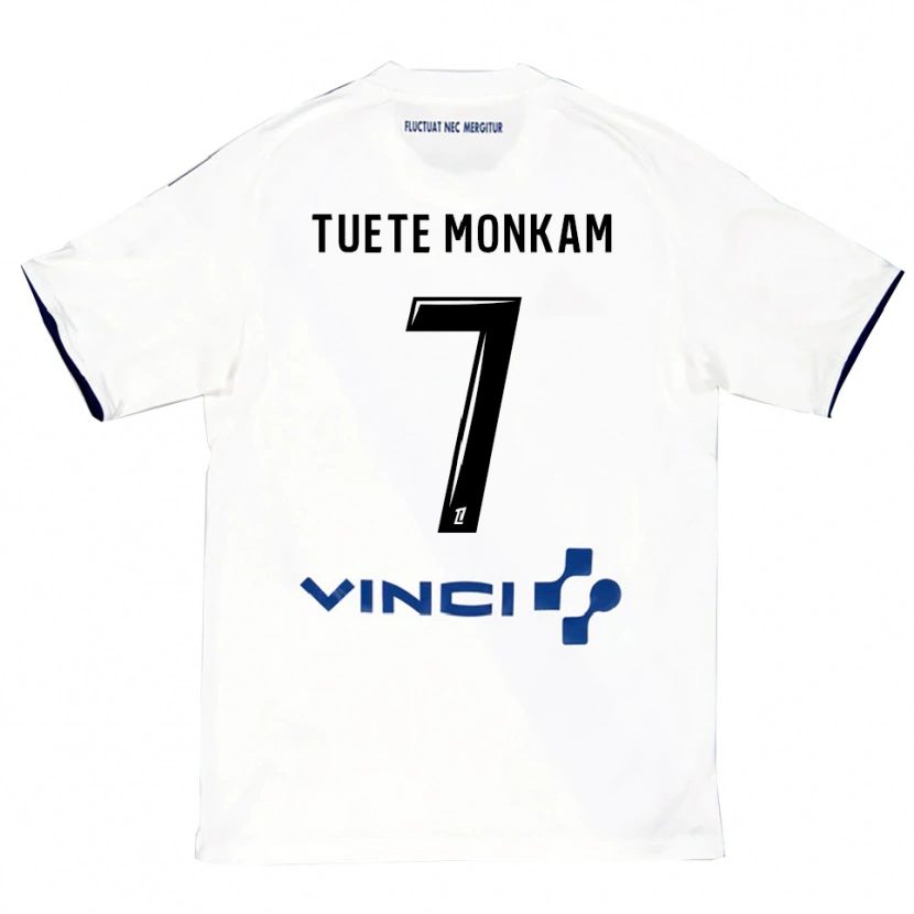 Danxen Men Malcolm Tuete Monkam #7 White Blue Away Jersey 2025/26 T-Shirt