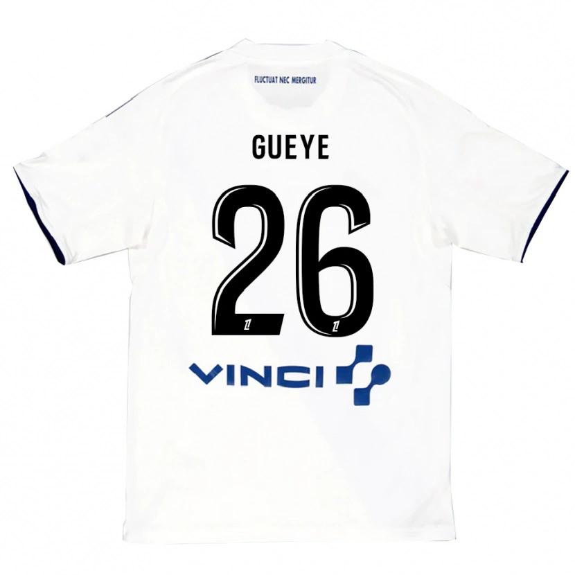 Danxen Men Lamine Gueye #26 White Blue Away Jersey 2025/26 T-Shirt