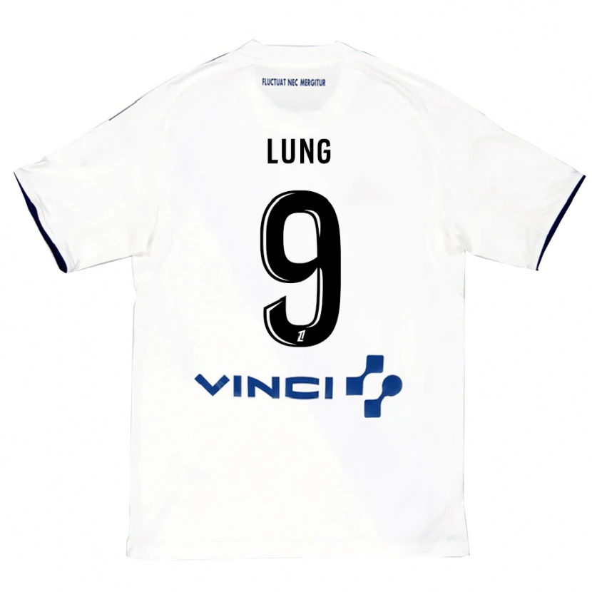 Danxen Men Nelson Lung #9 White Blue Away Jersey 2025/26 T-Shirt