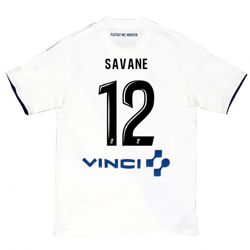 Danxen Men Mohamed Savane #12 White Blue Away Jersey 2025/26 T-Shirt