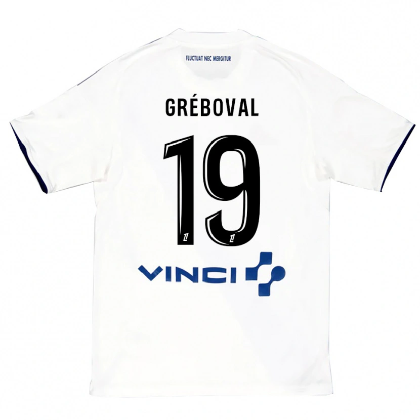 Danxen Men Théa Gréboval #19 White Blue Away Jersey 2025/26 T-Shirt