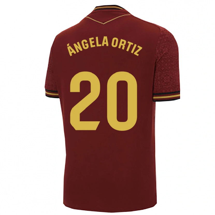 Danxen Men Ángela Gema Ortiz Muriel #20 Burgundy Gold Away Jersey 2025/26 T-Shirt