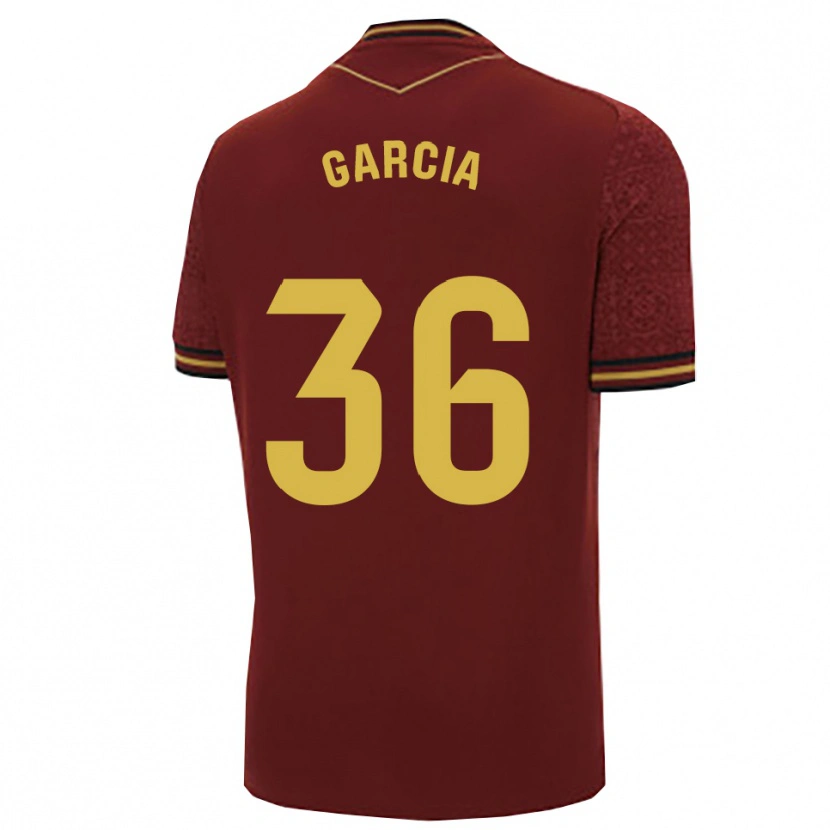 Danxen Men David García #36 Burgundy Gold Away Jersey 2025/26 T-Shirt
