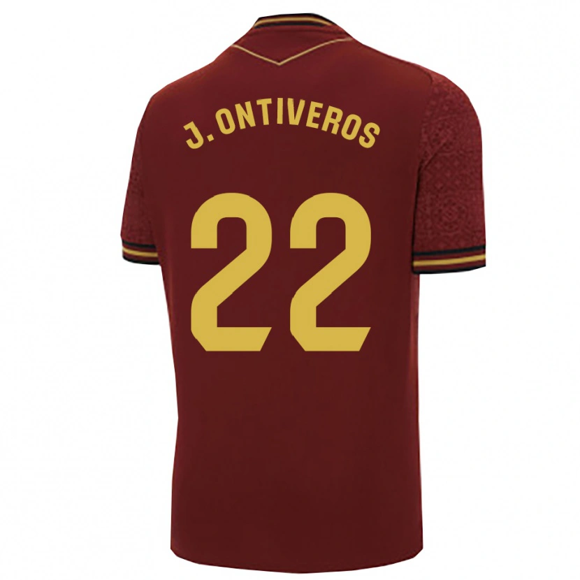 Danxen Men Javi Ontiveros #22 Burgundy Gold Away Jersey 2025/26 T-Shirt
