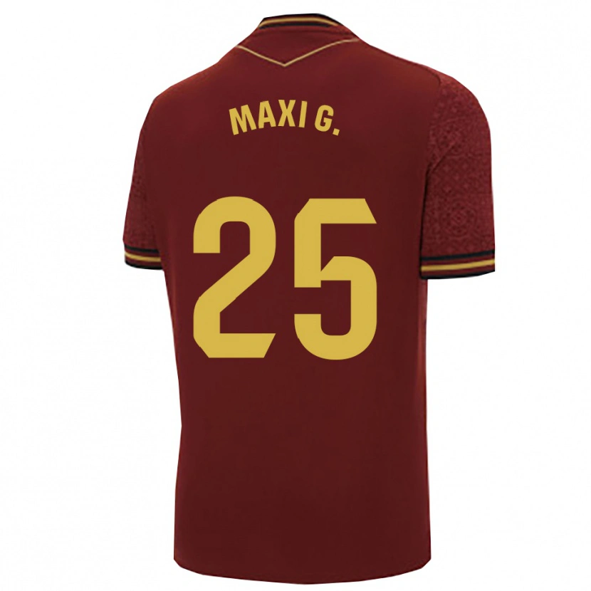 Danxen Men Maxi Gomez #25 Burgundy Gold Away Jersey 2025/26 T-Shirt