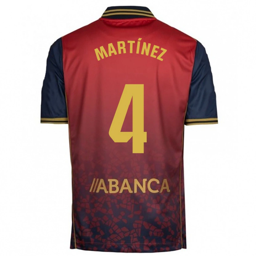 Danxen Men Pablo Martínez #4 Red Navy Away Jersey 2025/26 T-Shirt