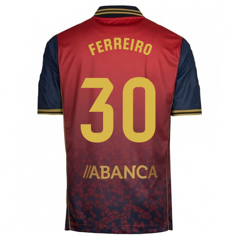 Danxen Men Manu Ferreiro #30 Red Navy Away Jersey 2025/26 T-Shirt