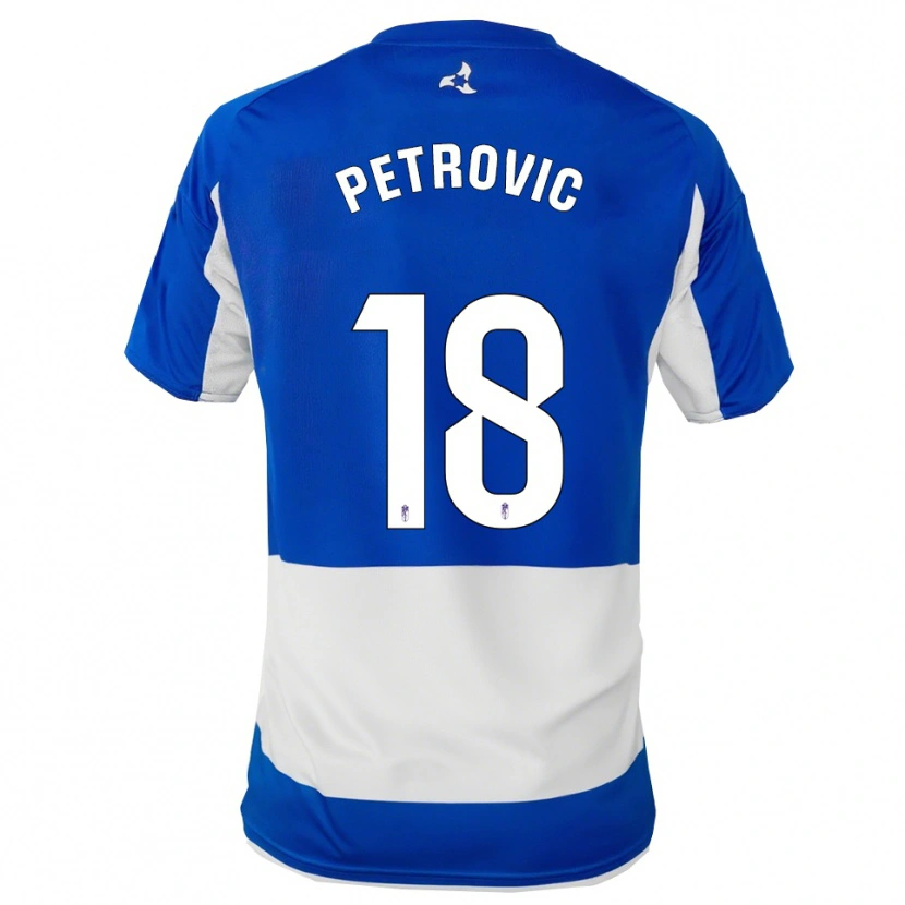 Danxen Men Njegos Petrovic #18 Blue White Away Jersey 2025/26 T-Shirt