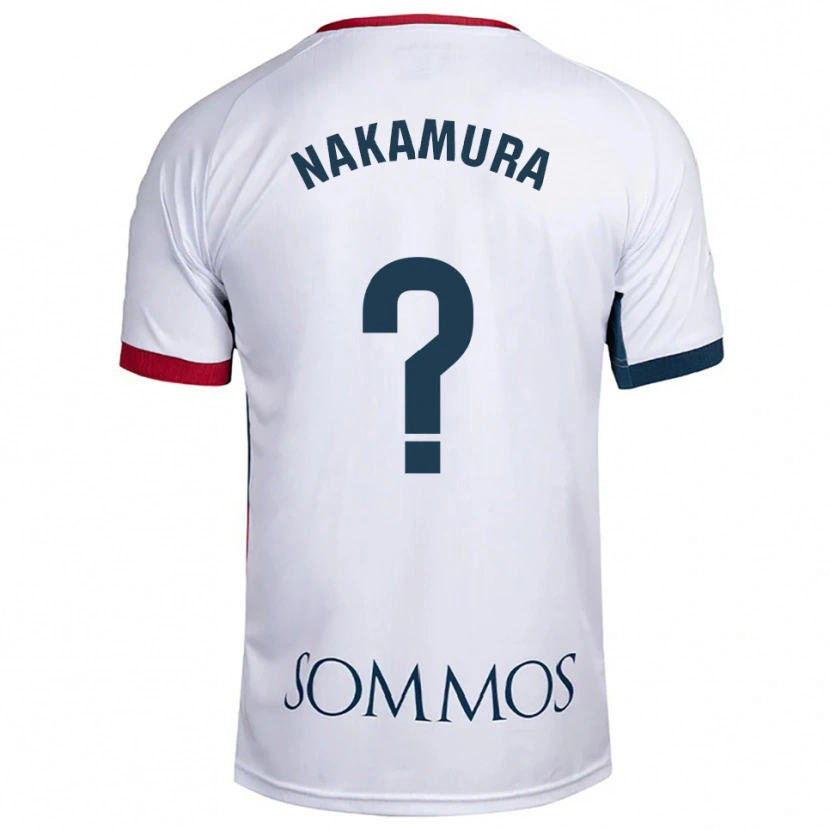 Danxen Men Togo Nakamura #0 White Red Away Jersey 2025/26 T-Shirt