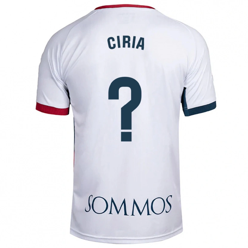 Danxen Men Alex Ciria #0 White Red Away Jersey 2025/26 T-Shirt