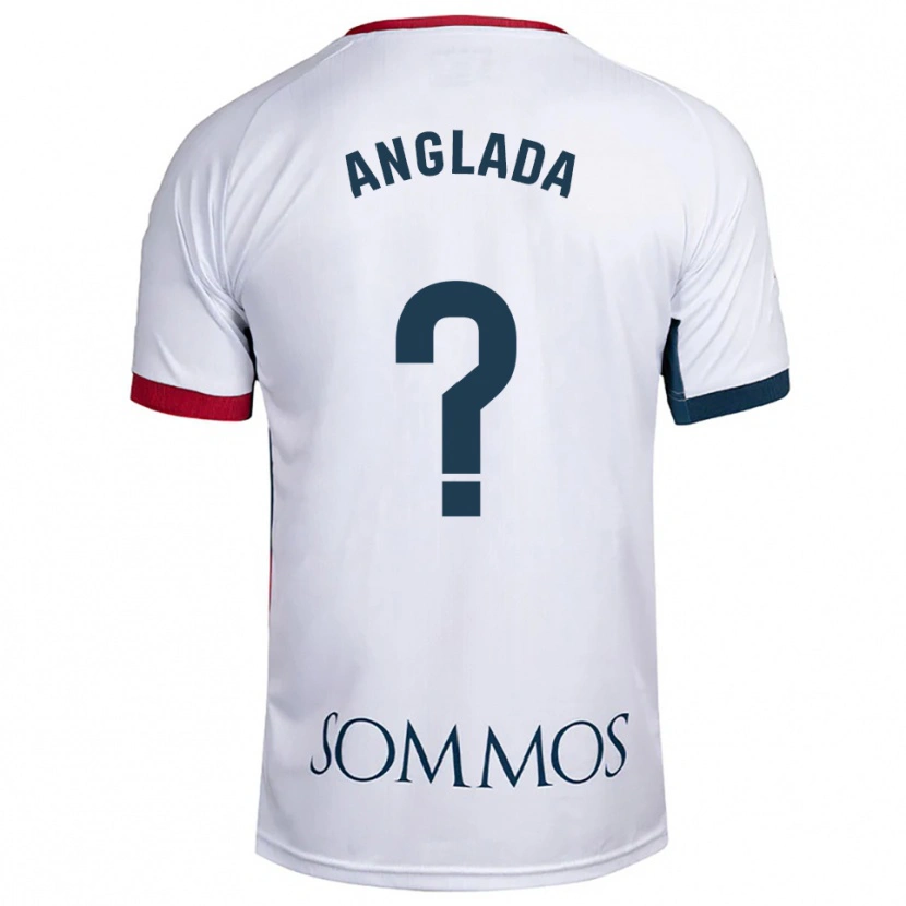 Danxen Men Hugo Anglada #0 White Red Away Jersey 2025/26 T-Shirt