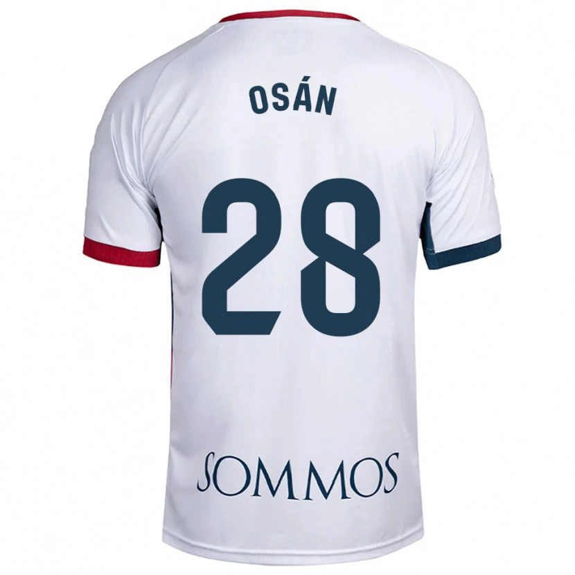 Danxen Men Pablo Osán #28 White Red Away Jersey 2025/26 T-Shirt