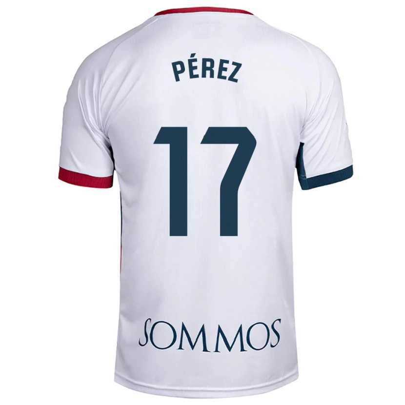 Danxen Men Ángel Pérez #17 White Red Away Jersey 2025/26 T-Shirt