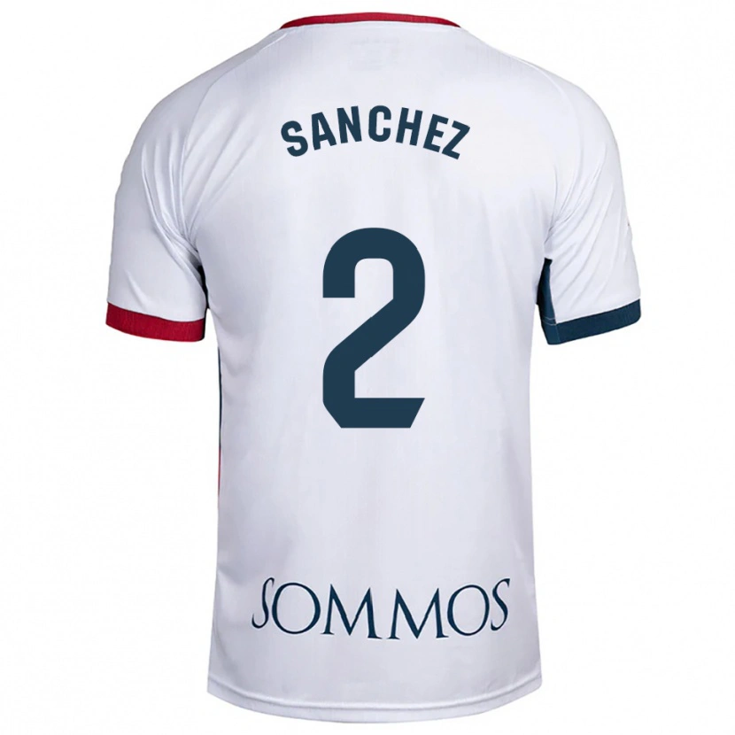 Danxen Men Paz Sánchez #2 White Red Away Jersey 2025/26 T-Shirt