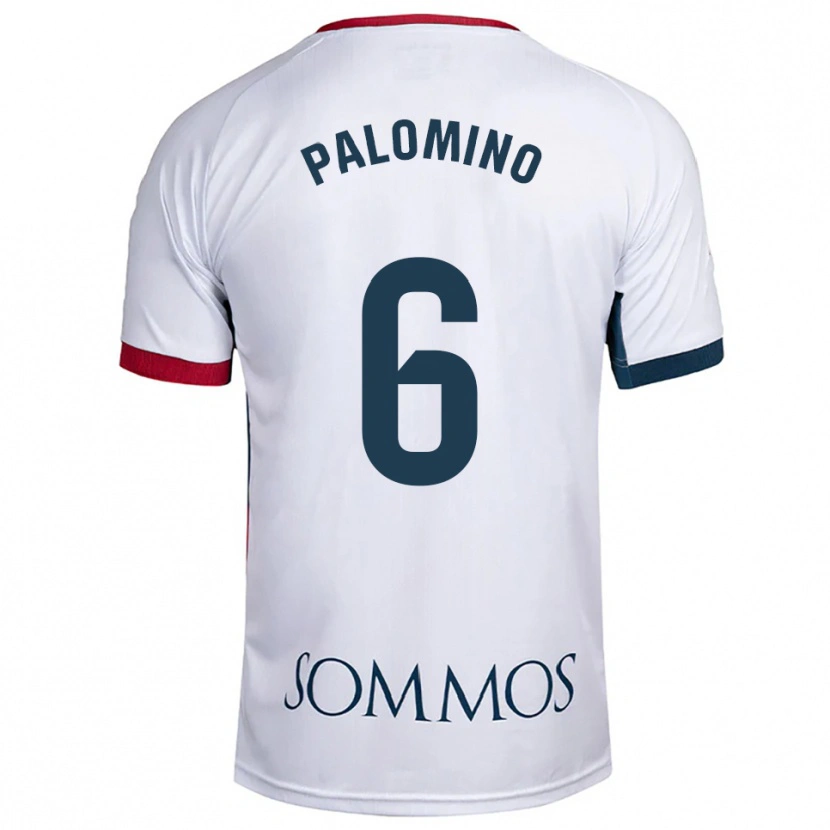Danxen Men Yolanda Palomino #6 White Red Away Jersey 2025/26 T-Shirt