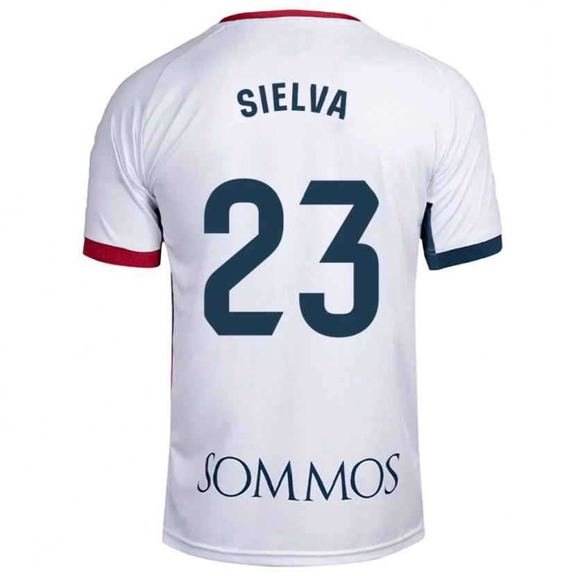 Danxen Men Óscar Sielva #23 White Red Away Jersey 2025/26 T-Shirt
