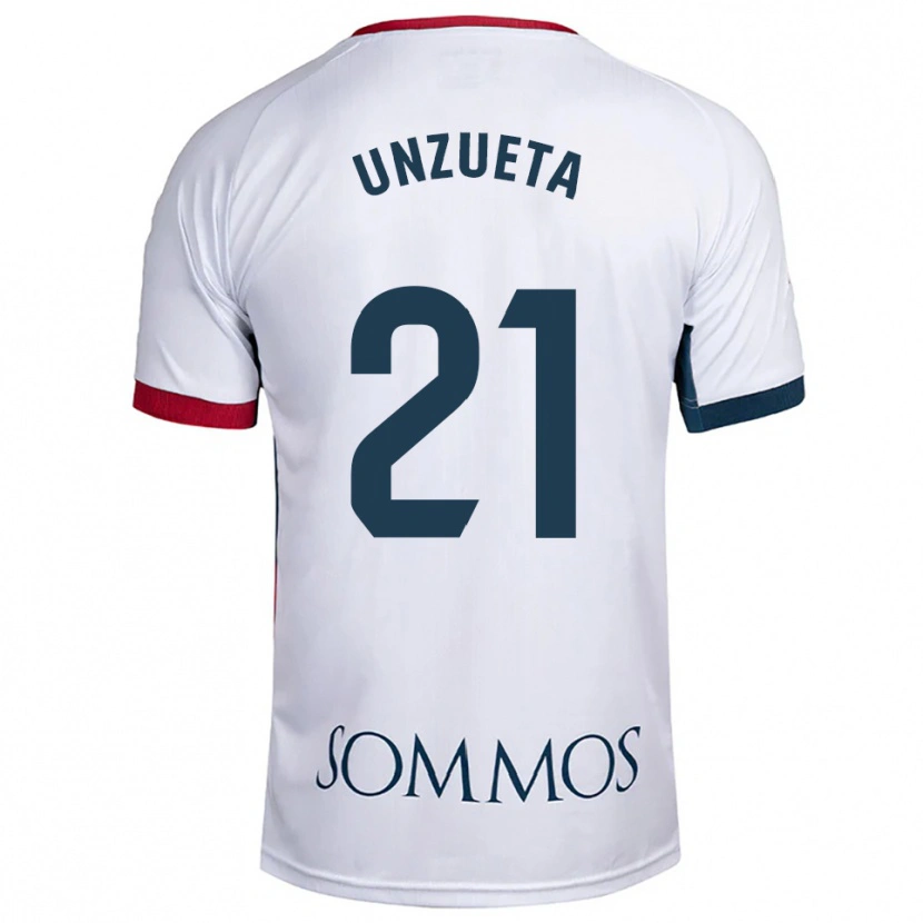 Danxen Men Iker Unzueta #21 White Red Away Jersey 2025/26 T-Shirt