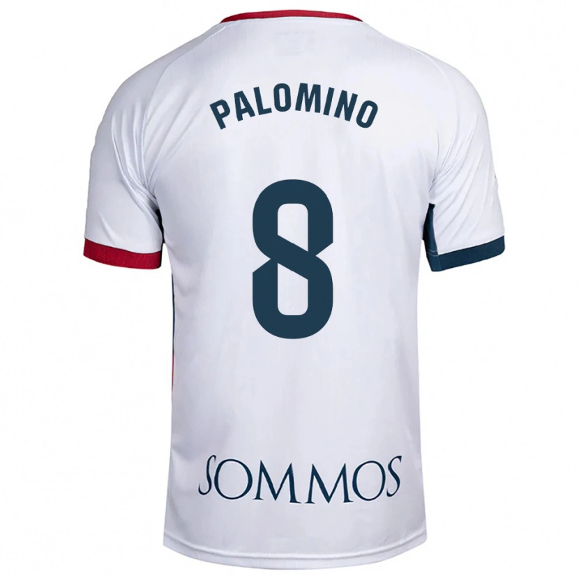 Danxen Men Laura Palomino #8 White Red Away Jersey 2025/26 T-Shirt