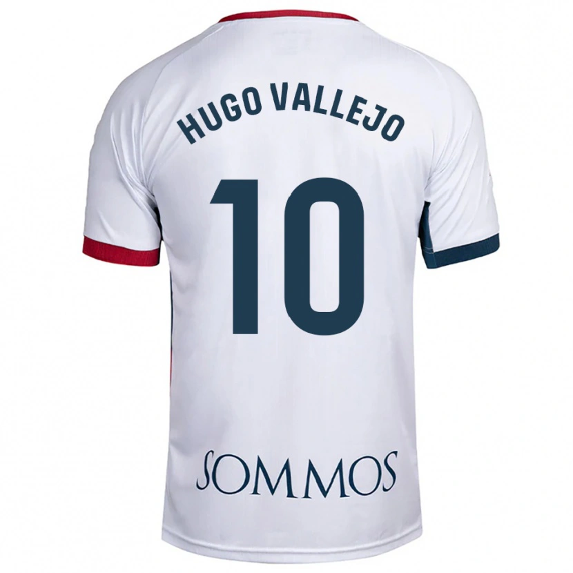 Danxen Men Hugo Vallejo #10 White Red Away Jersey 2025/26 T-Shirt