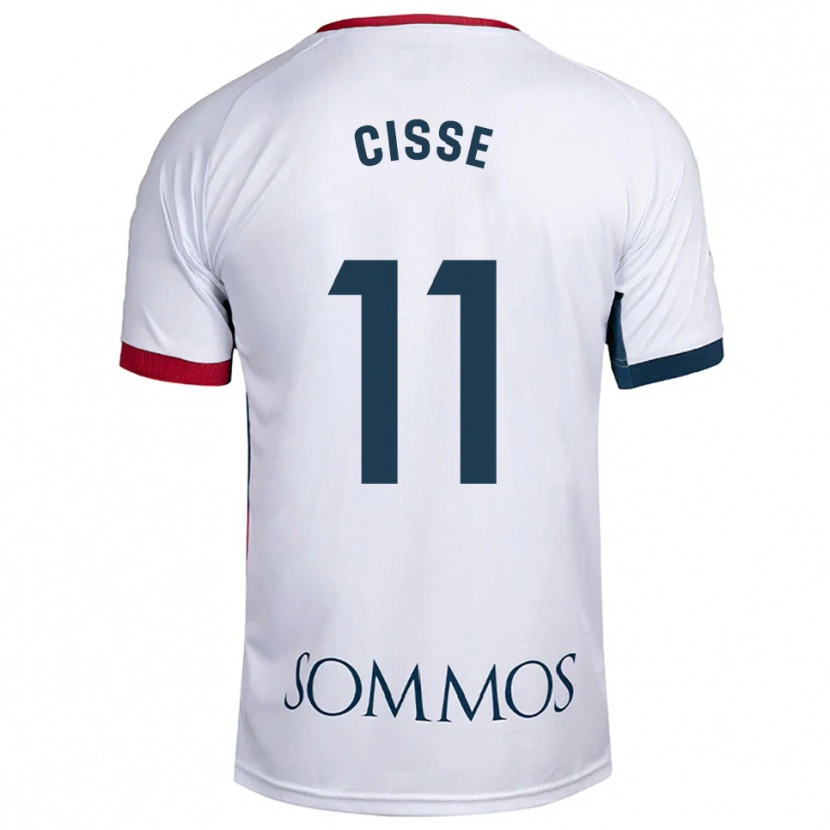 Danxen Men Bakary Cissé #11 White Red Away Jersey 2025/26 T-Shirt