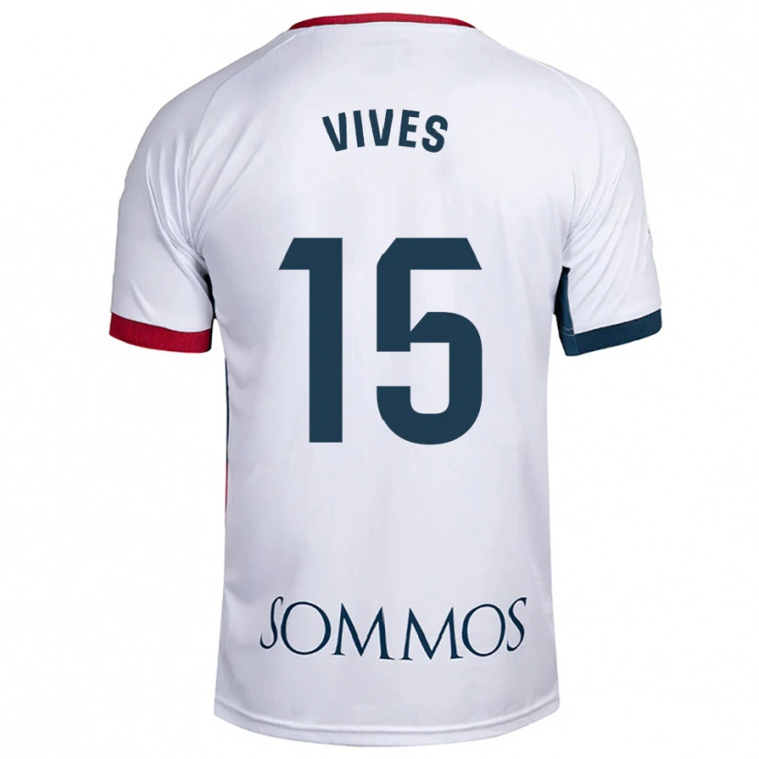 Danxen Men Helena Vives #15 White Red Away Jersey 2025/26 T-Shirt