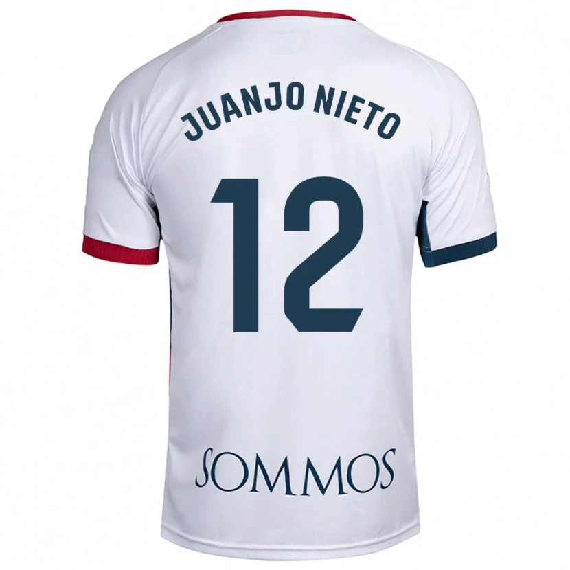 Danxen Men Juanjo Nieto #12 White Red Away Jersey 2025/26 T-Shirt