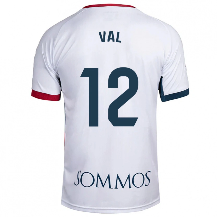 Danxen Men Ángel Val #12 White Red Away Jersey 2025/26 T-Shirt