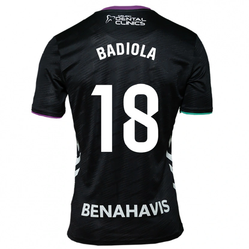 Danxen Men Ibon Badiola #18 Black Purple Green Away Jersey 2025/26 T-Shirt