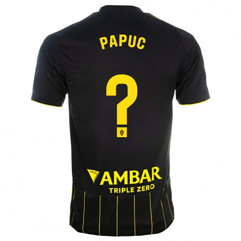 Danxen Men Daniel Papuc #0 Black Yellwo Away Jersey 2025/26 T-Shirt