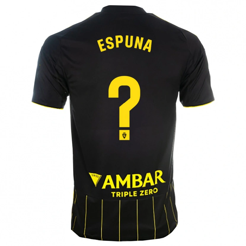 Danxen Men Nico Espuña #0 Black Yellwo Away Jersey 2025/26 T-Shirt